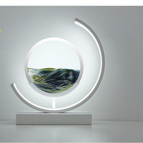 Flag Village High-end Business Gifts Quicksand Painting 3D Living Room Decorations Lights Creative Lamp Led Lights