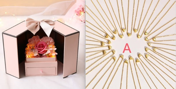 Flag Village Mothers Day Gift Double Door Rose Gift Box Jewelry Creative Decorate Boxs