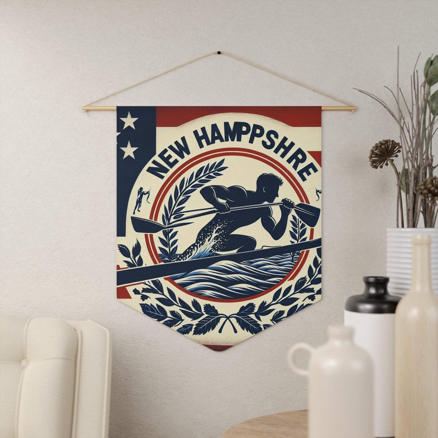 Flag Village New Hampshire State Flag Pennant Sporting Home Wall decoration NH0002
