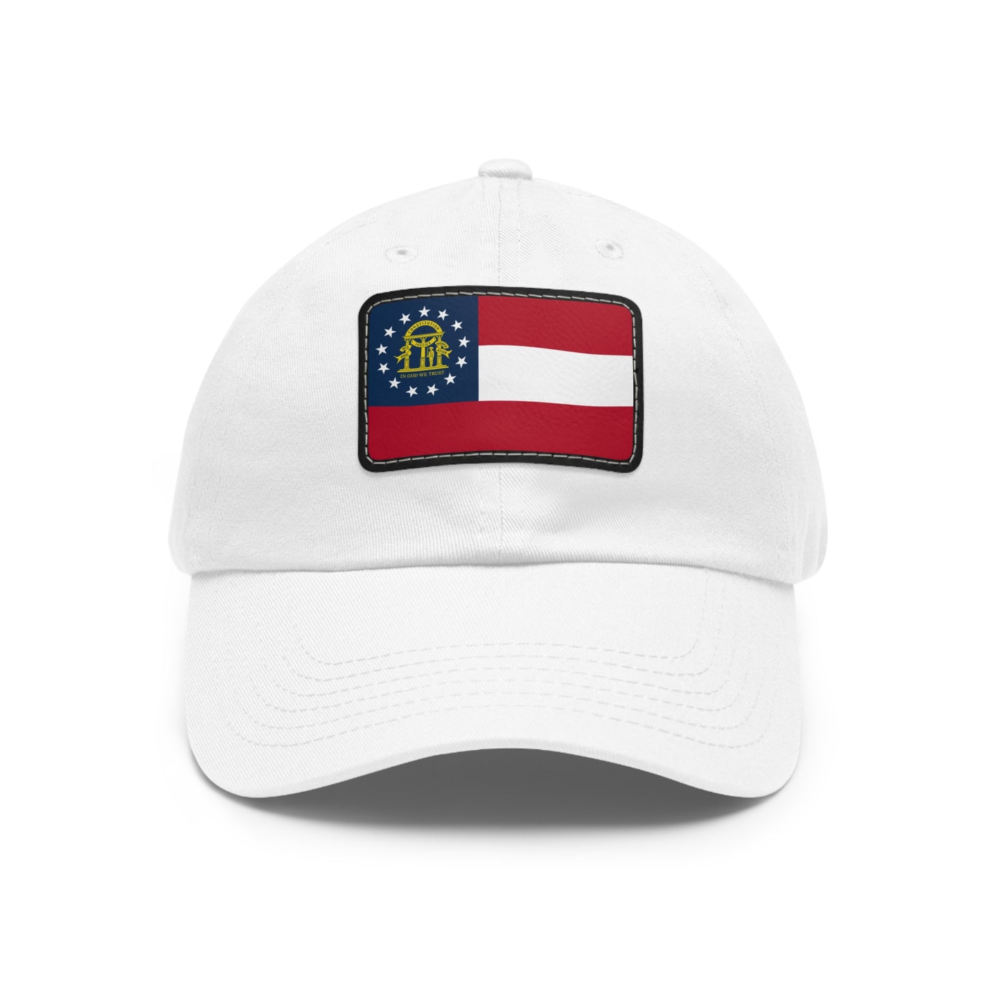 Flag Village USA Georgia State Flag Hat Cap with Leather Patch