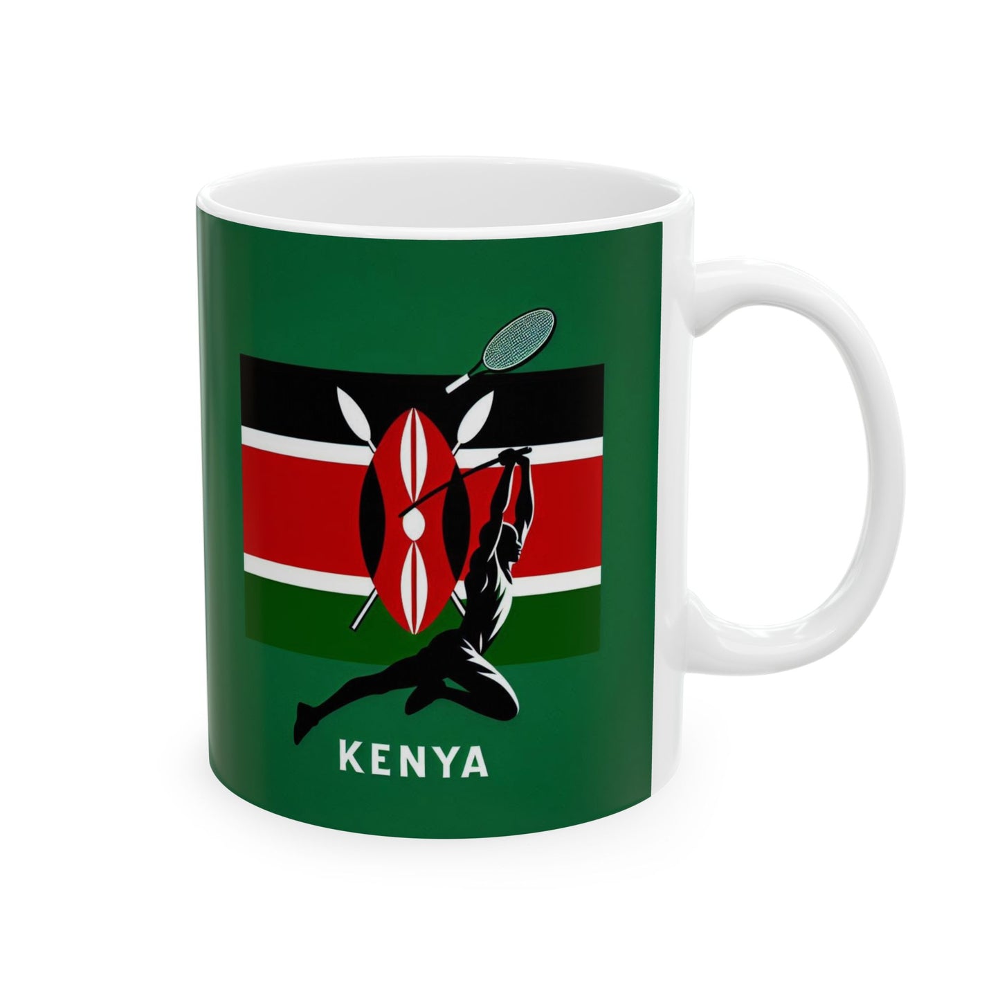 Flag Village KENYA Sporting Flag Ceramic Coffee Mug 11oz KEN0001