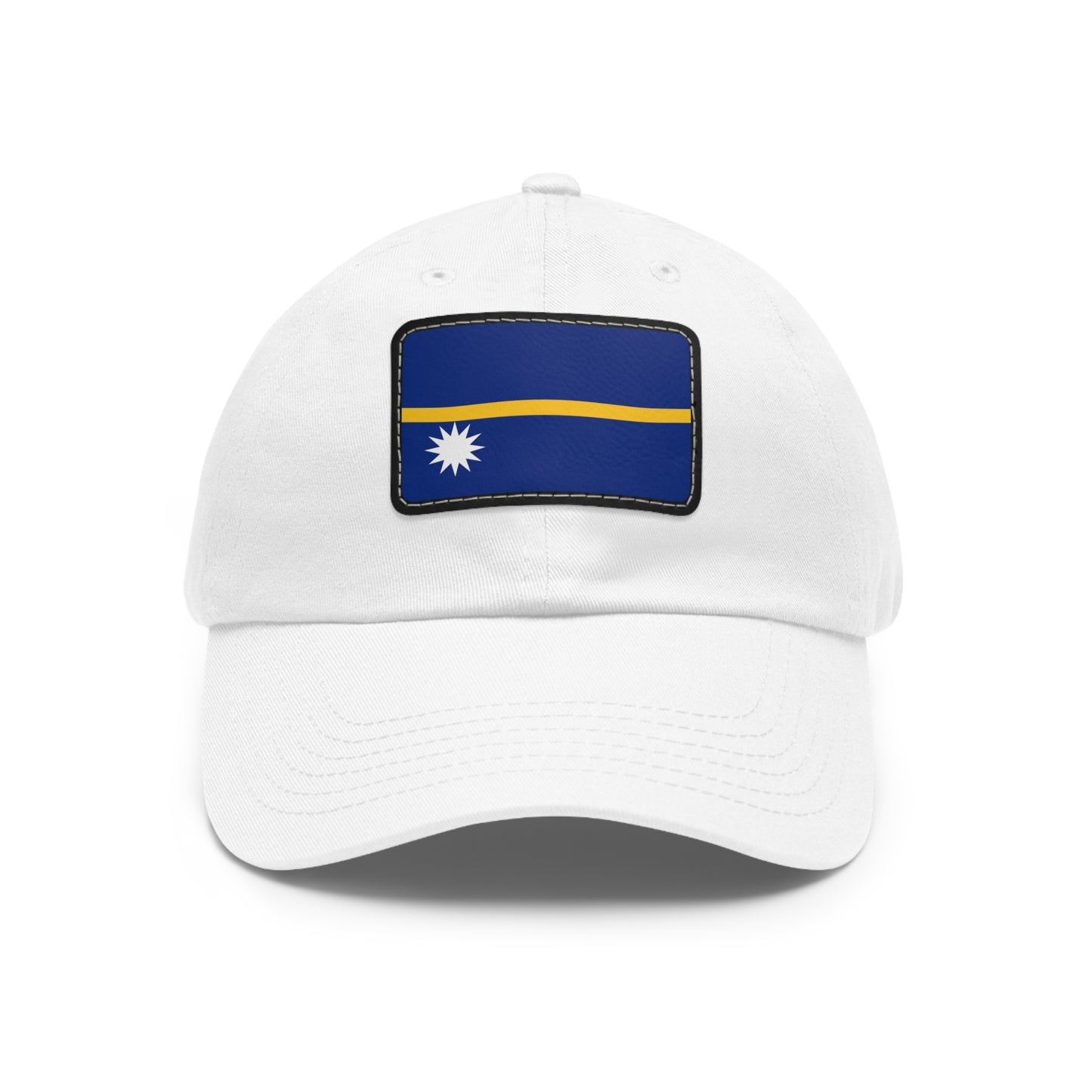 Flag Village Nauru Flag Hat Cap with Leather Patch