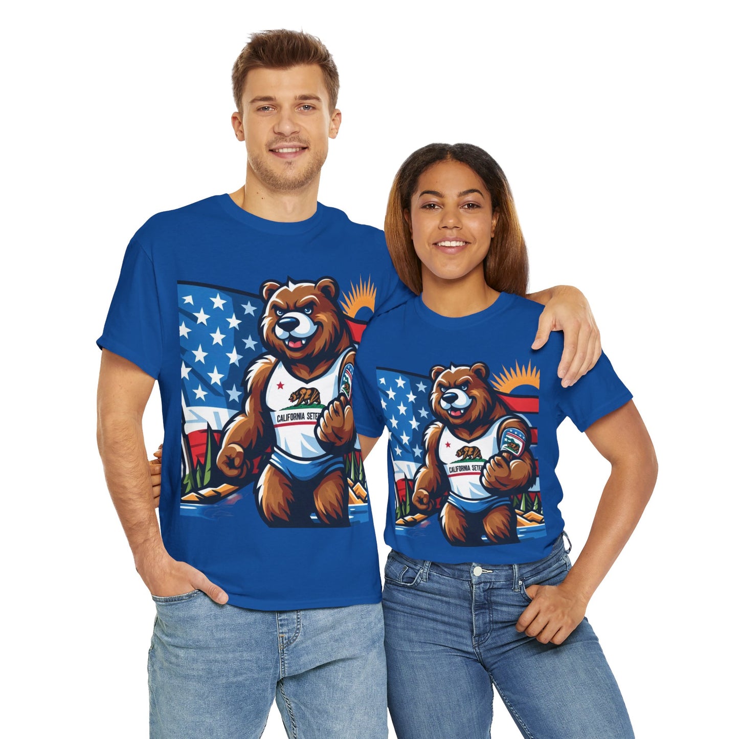 Flag Village USA California State Flag T-SHIRT Heavy Cotton Tee CA05
