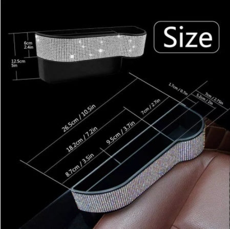 Flag Village Auto Tools Car Accessories Diamond-studded Seat Storage Box