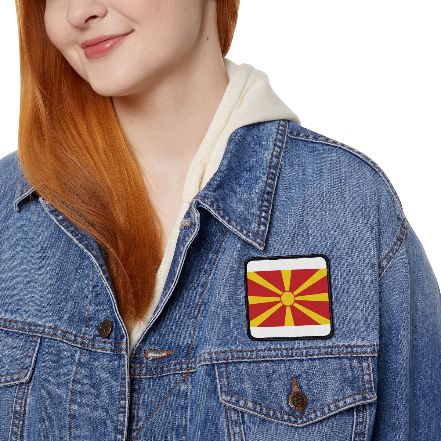 Flag Village Macedonia Flag Embroidery Iron-On Patches