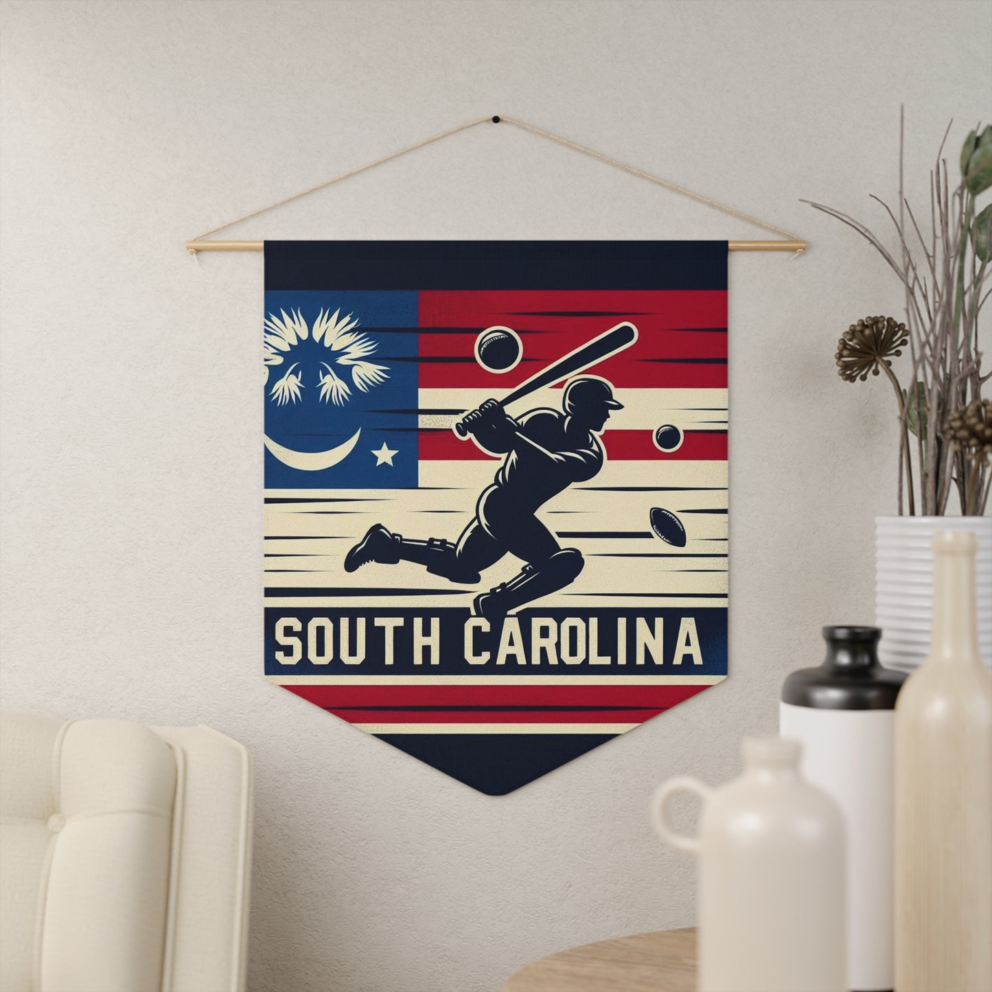 Flag Village South Carolina State Flag Pennant Sporting Home Wall decoration SC0002