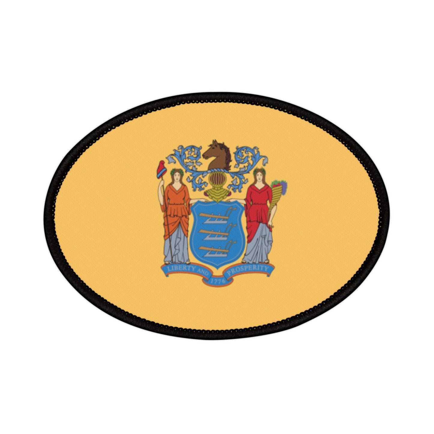 Flag Village New Jersey State Flag Embroidery Iron-On Patches