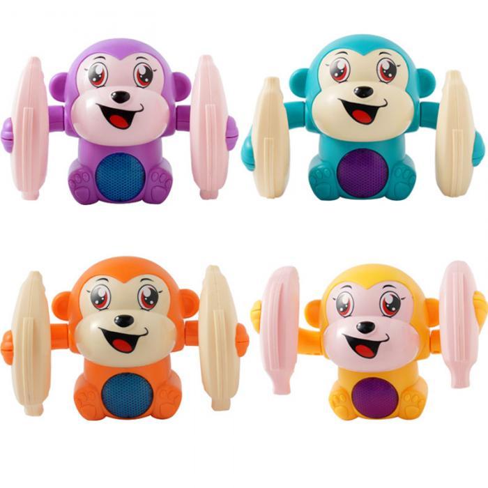 Flag Village Baby Toys Electric Tumbling Monkey Light Music Puzzle Sound Tipping Monkey Kids Toys Early Educational Toys For Children Gifts