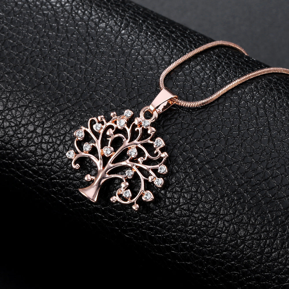 Flag Village Big Tree Of Life Pendant Necklaces Drilling CZ Zircon Multi Layers Chains Long Necklace Jewelry Gifts For Her
