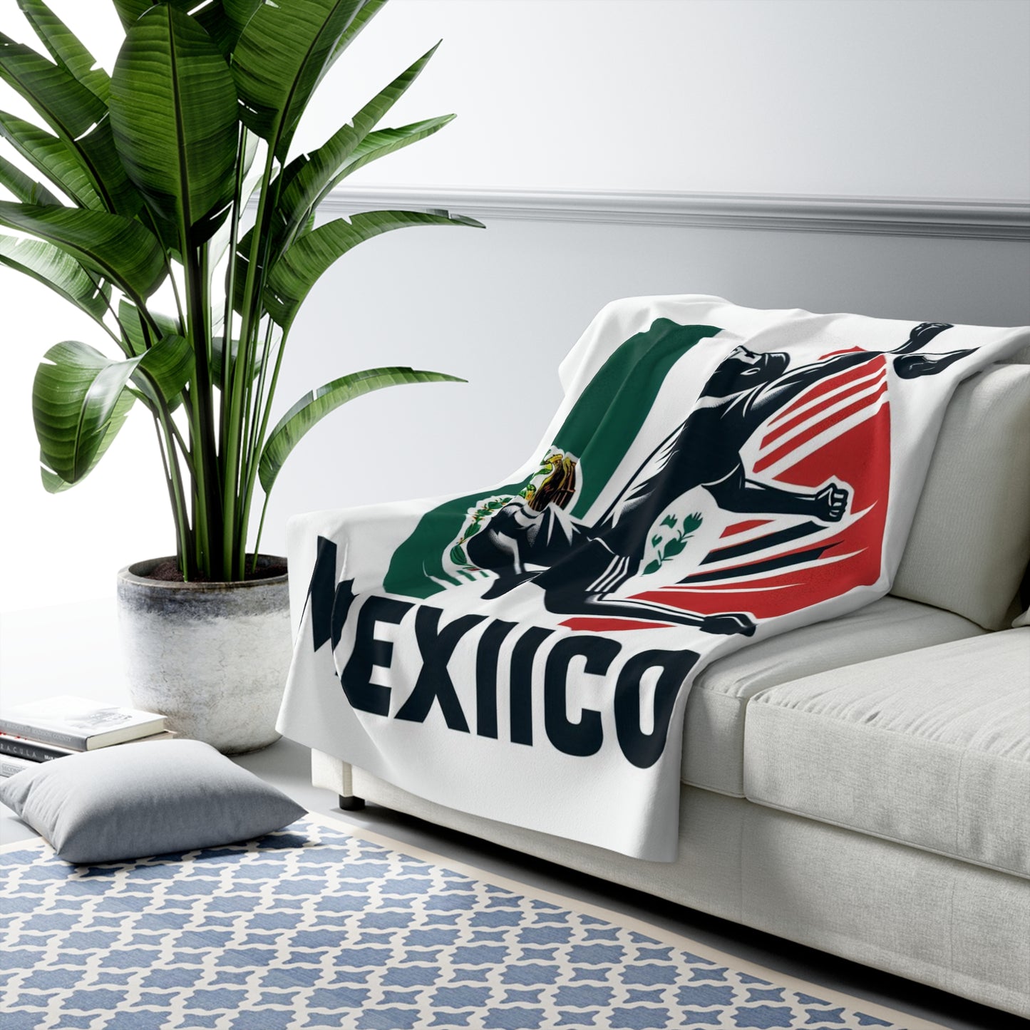 Flag Village MEXICO Sporting Flag Sherpa Fleece Blanket MEX0010