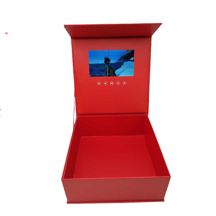 Flag Village LCD Screen Video Gift Box Rose Flower Box