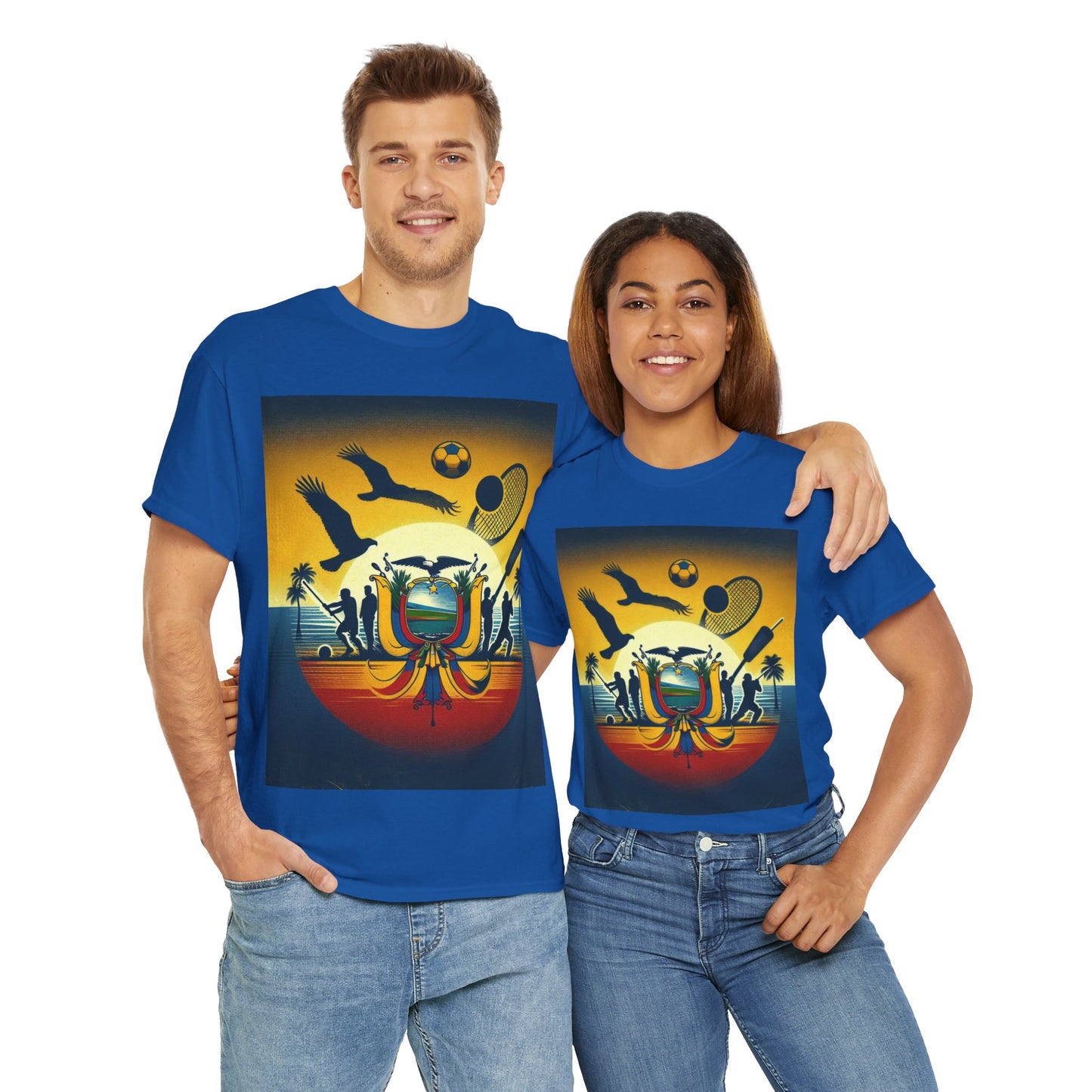 Flag Village Ecuador Sporting Flag T-SHIRT Heavy Cotton Tee ECU0008