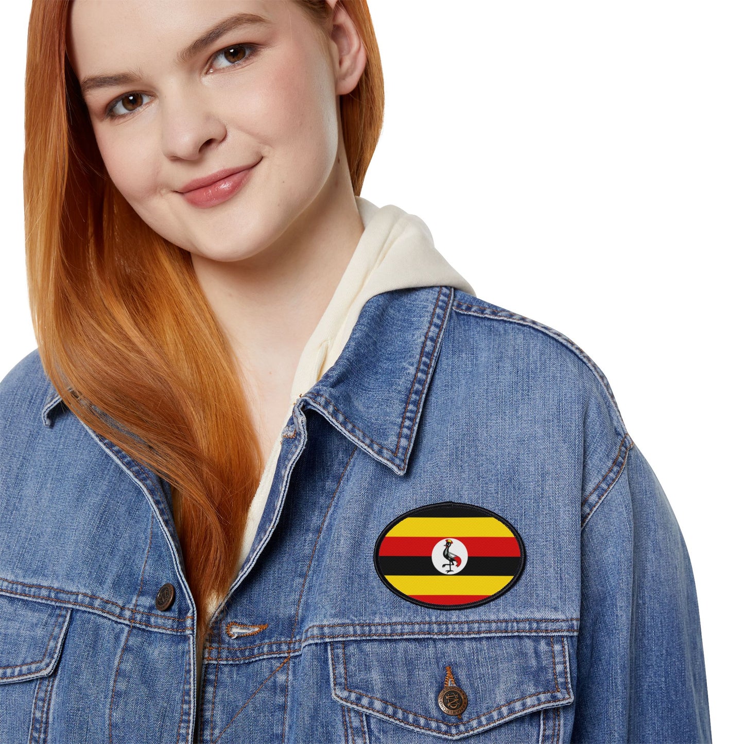 Flag Village Uganda Flag Embroidery Iron-On Patches