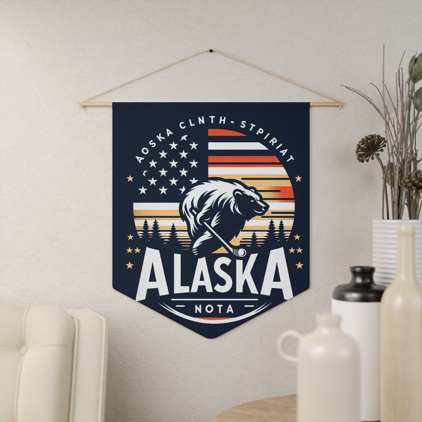 Flag Village Alaska State Flag Pennant Sporting Home Wall decoration AK0002