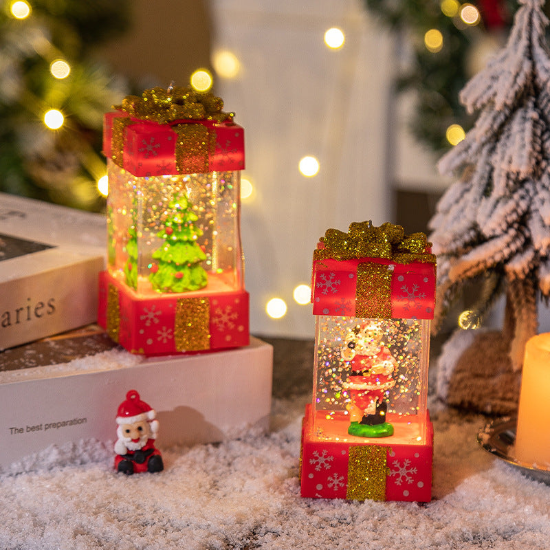 Flag Village Christmas Decorations Crystal Ball Christmas Gift Box Lights