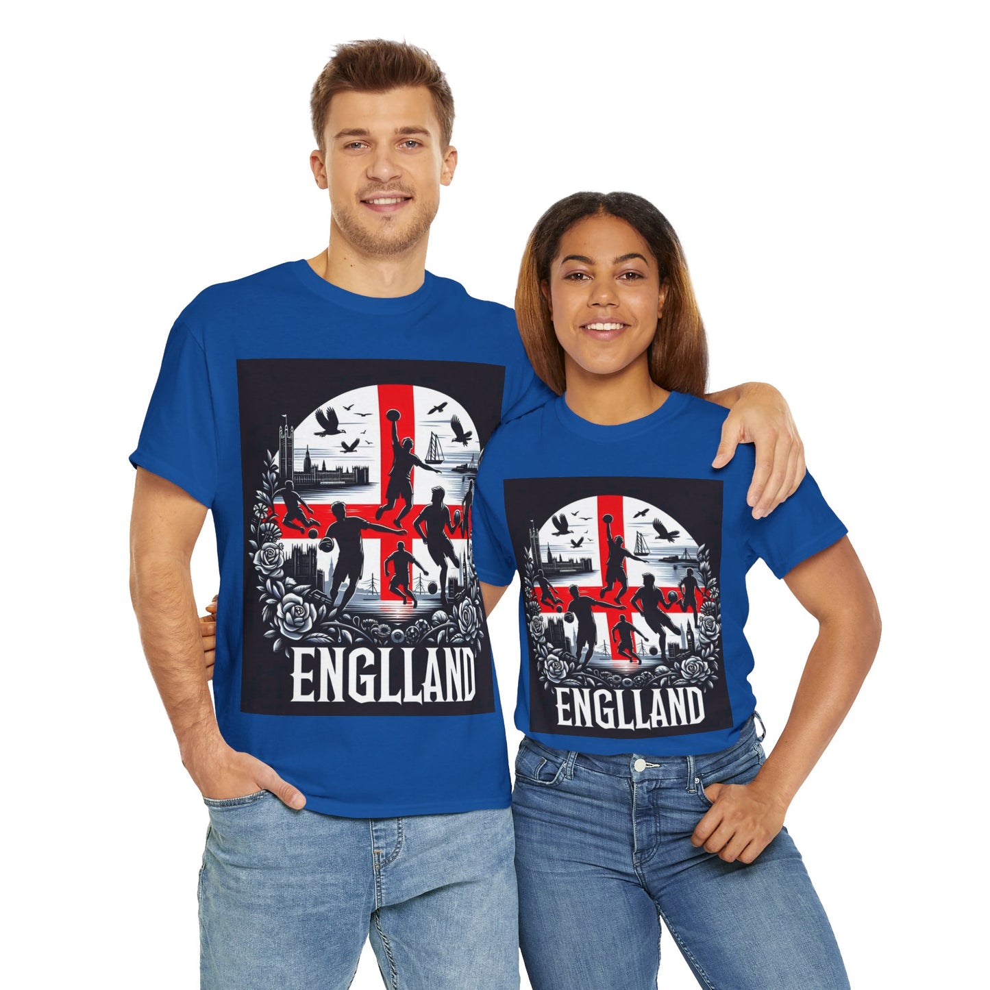 Flag Village England Sporting Flag T-SHIRT Heavy Cotton Tee GBR0010