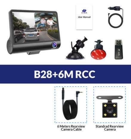 Flag Village Auto Tools 1080P High-definition Three-record Driving Recorder