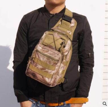 Flag Village Hot Style Canvas Riding Pack Camouflage Field Sports Small Chest Bag Single Shoulder Oblique Cross Outdoor Tactical Package.