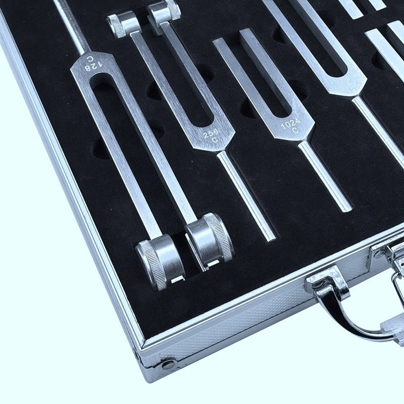 Flag Village Aluminum Alloy Tuning Fork Set Gift Box Of Six 128 256 512 1024 2048