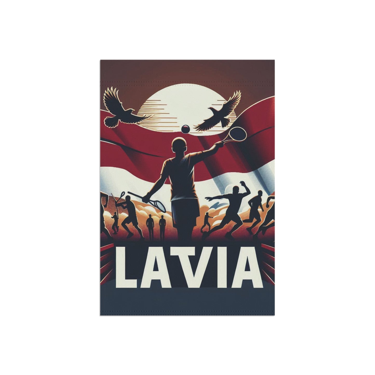 Flag Village Latvia Flag Sporting Garden & House Banner LVA0003