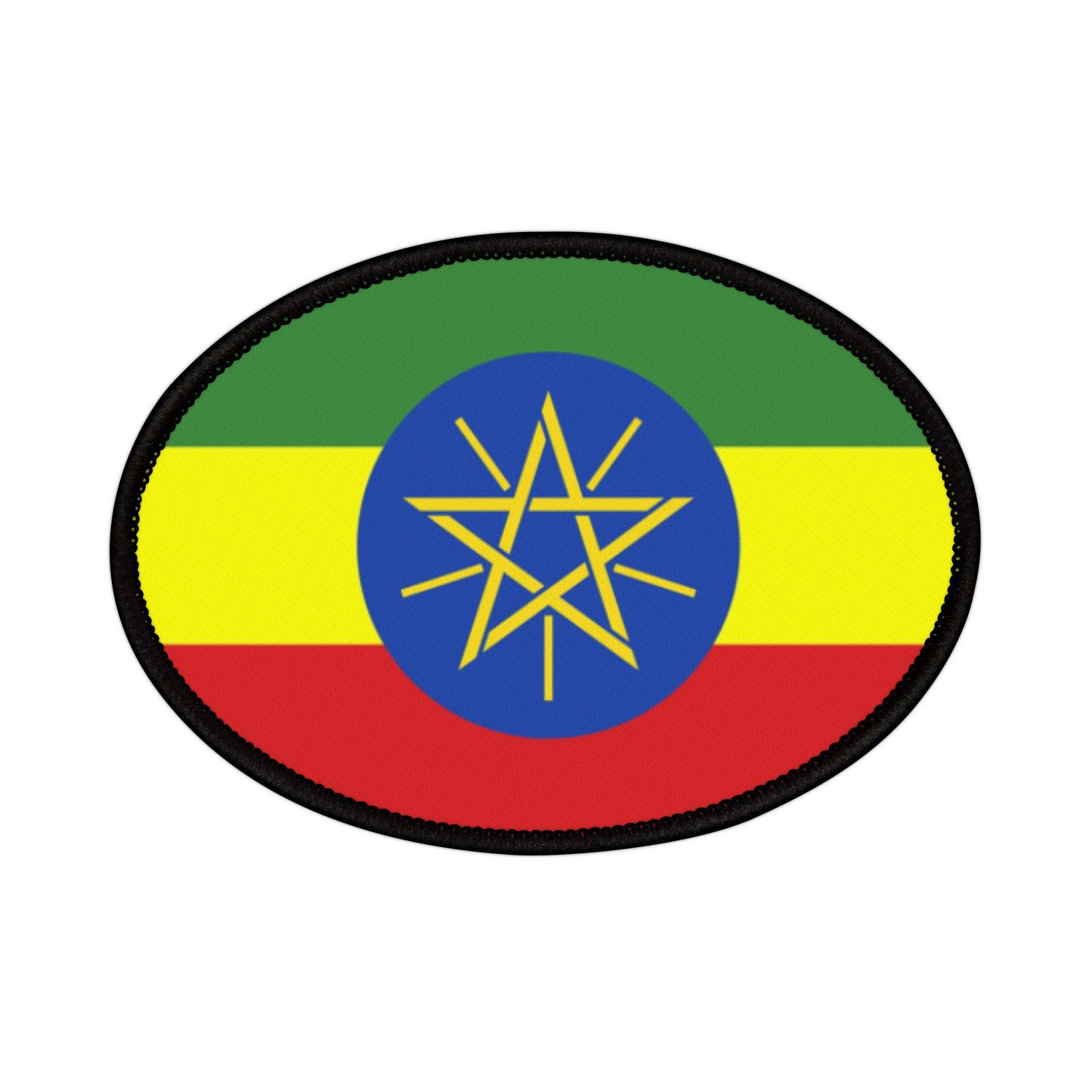 Flag Village Ethiopia Flag Embroidery Iron-On Patches