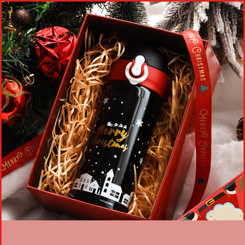 Flag Village Christmas Gift Female Thermos Cup Gift Box Set