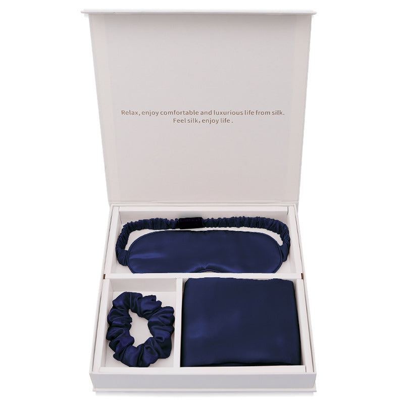 Flag Village Silk Eye Mask Pillowcase Head Flower Gift Box