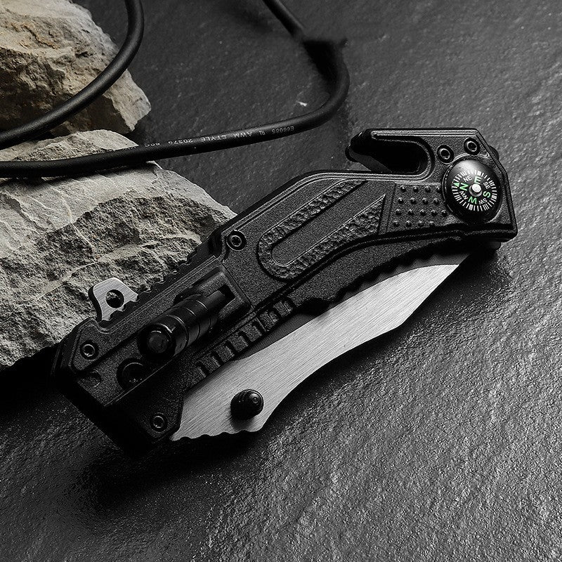 Flag Village Folding Knife Wilderness Survival Emergency Survival Knife