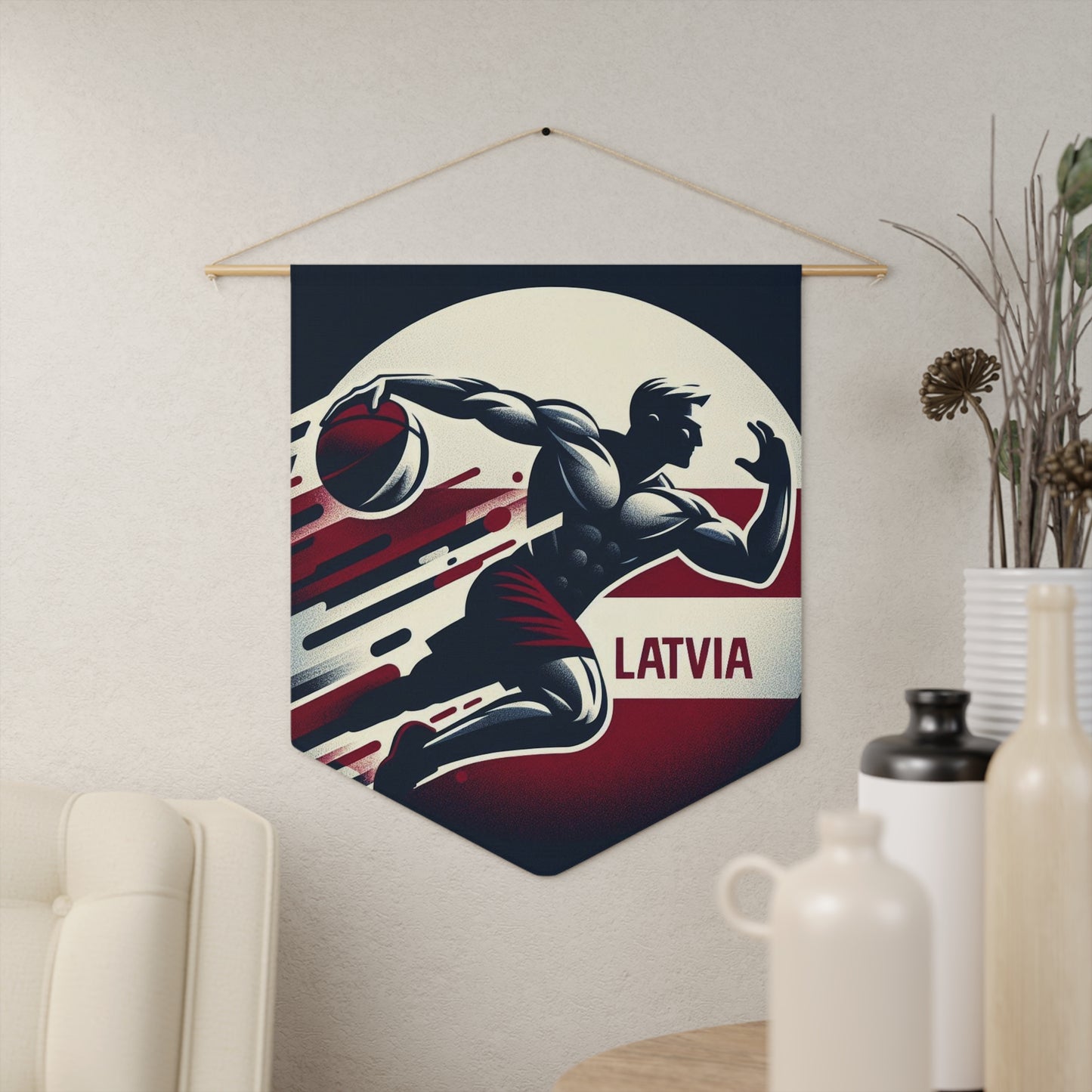 Flag Village Latvia Flag Pennant Sporting Home Wall decoration LVA0002