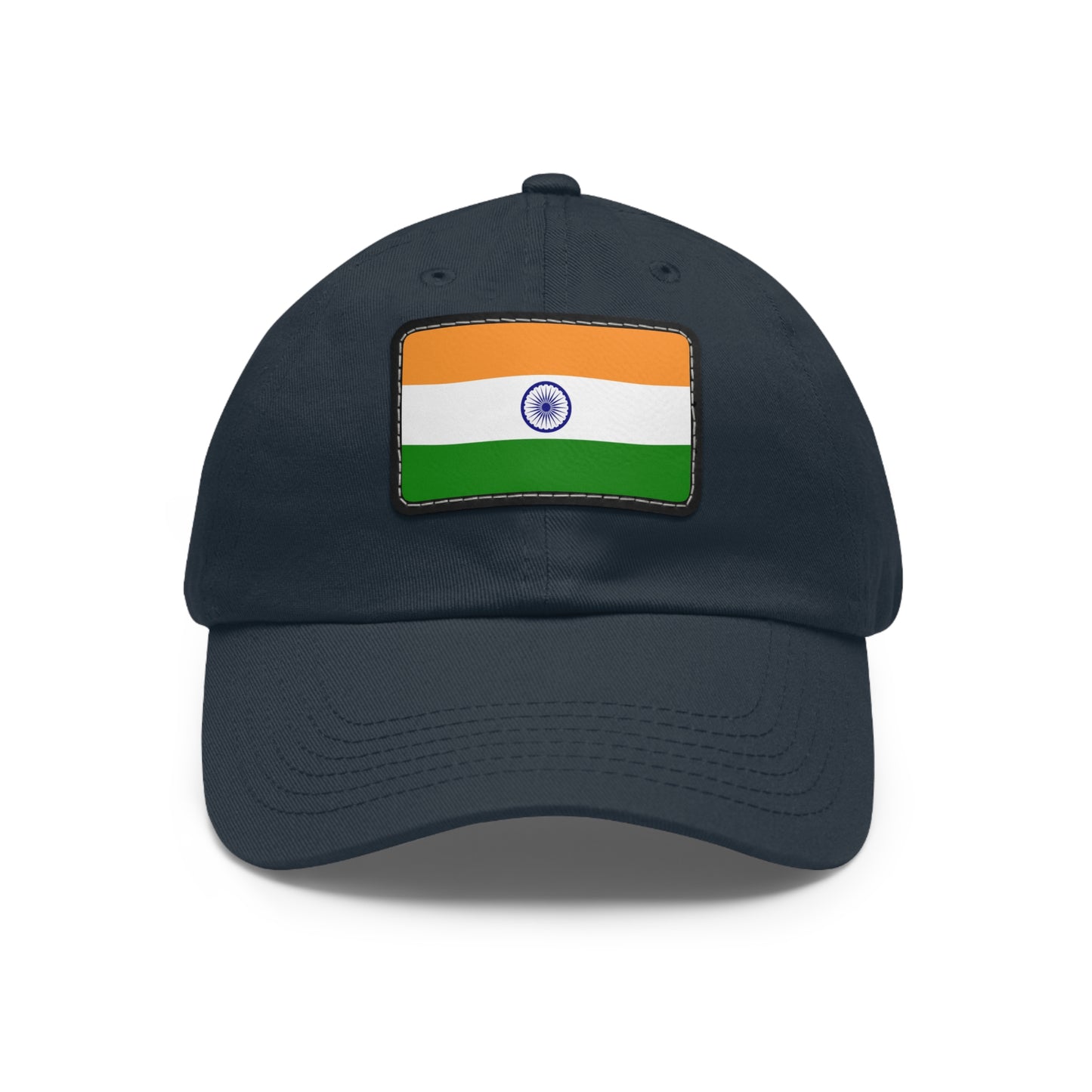 Flag Village India Flag Hat Cap with Leather Patch