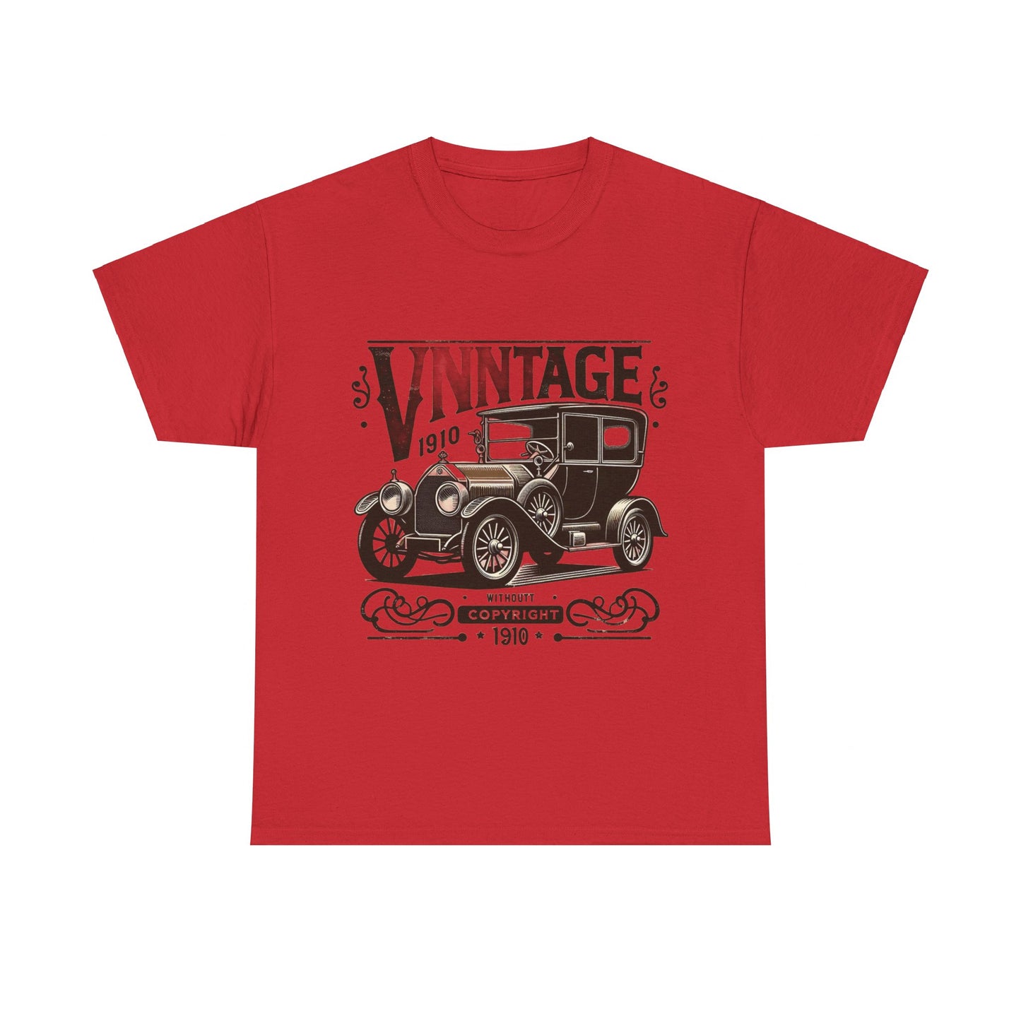 Flag Village USA Vintage Car Flag T-SHIRT Heavy Cotton Tee USA0005