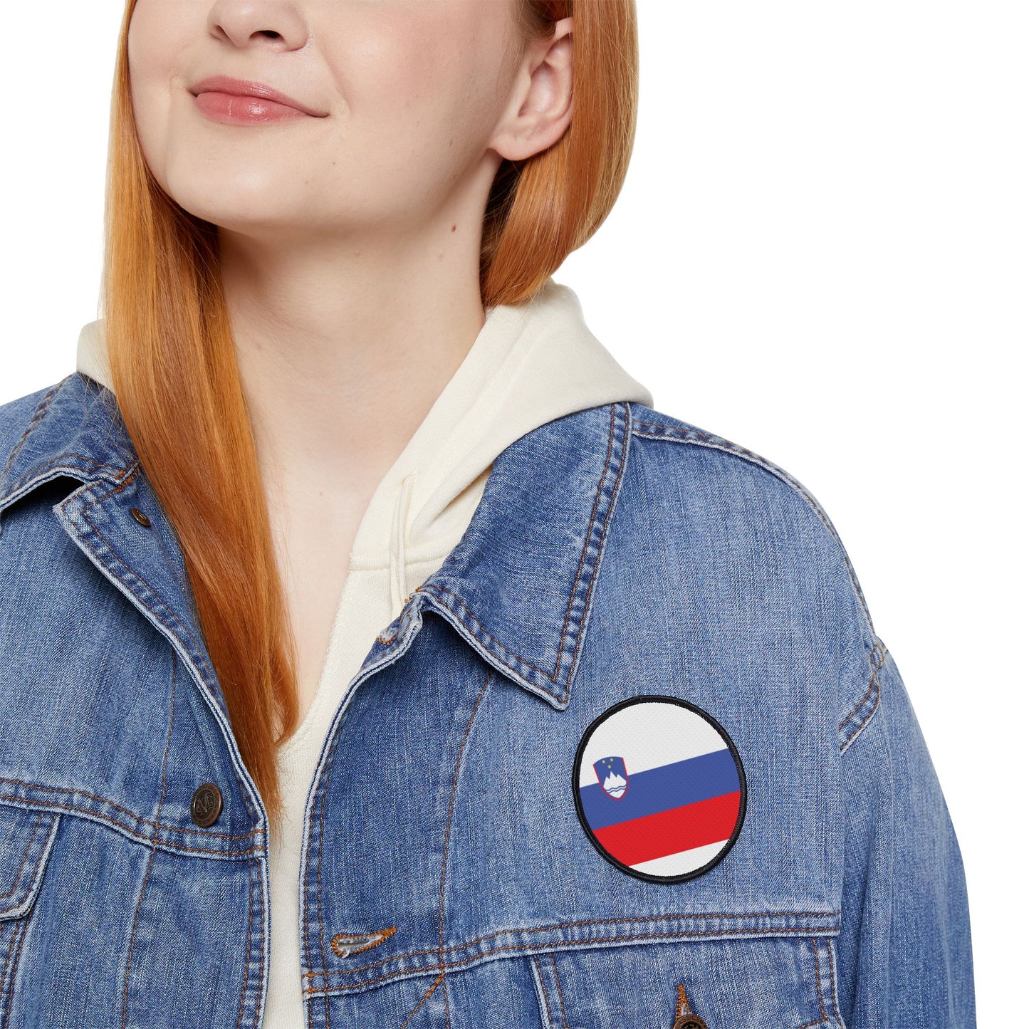 Flag Village Slovenia Flag Embroidery Iron-On Patches