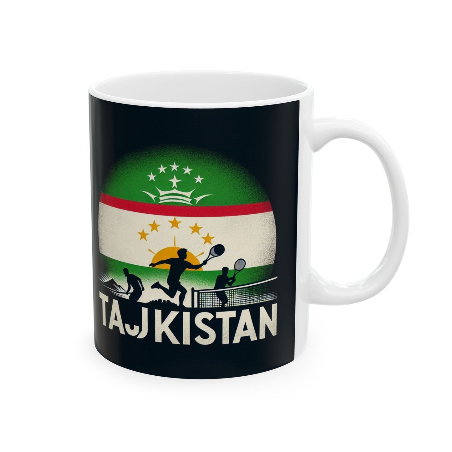 Flag Village Tajikistan Sporting Flag Ceramic Coffee Mug 11oz TJK0002