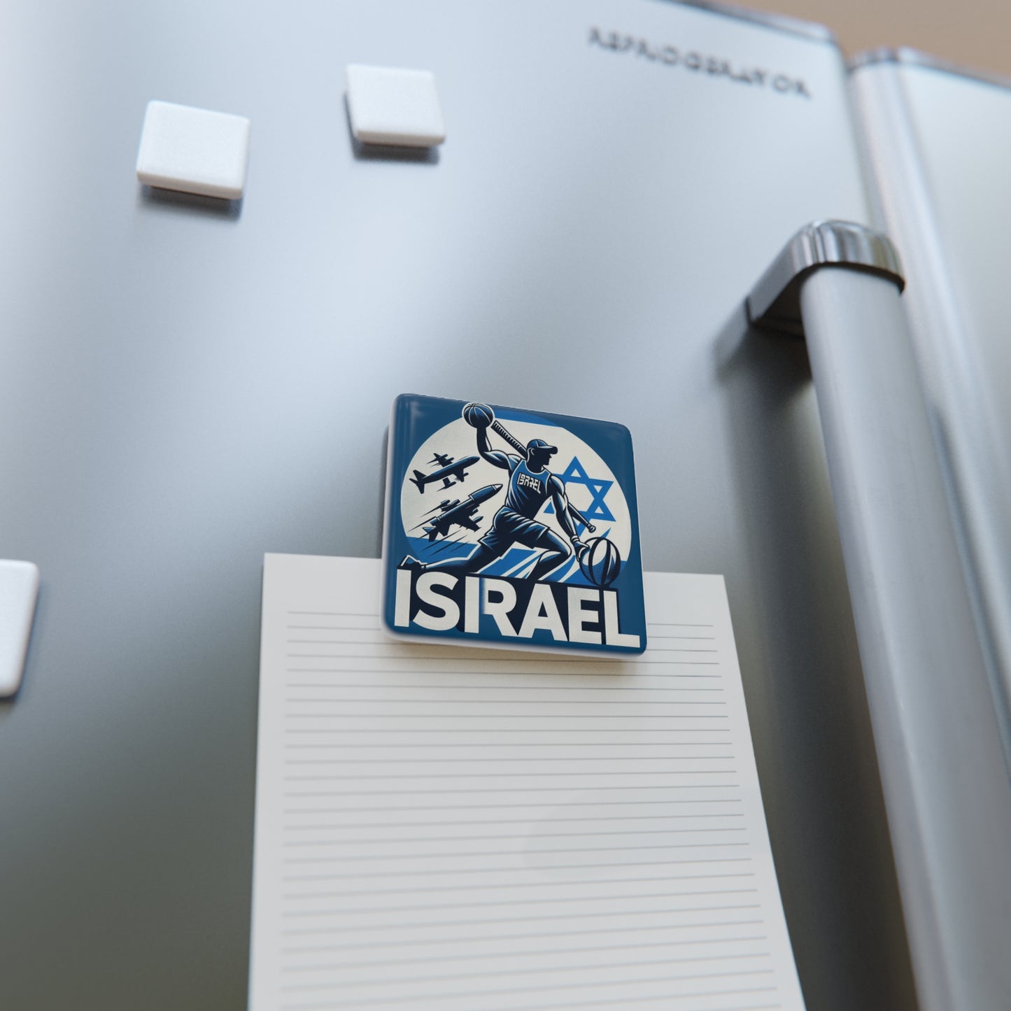 Flag Village Israel Flag Sporting Porcelain Magnet, Square ISR0005