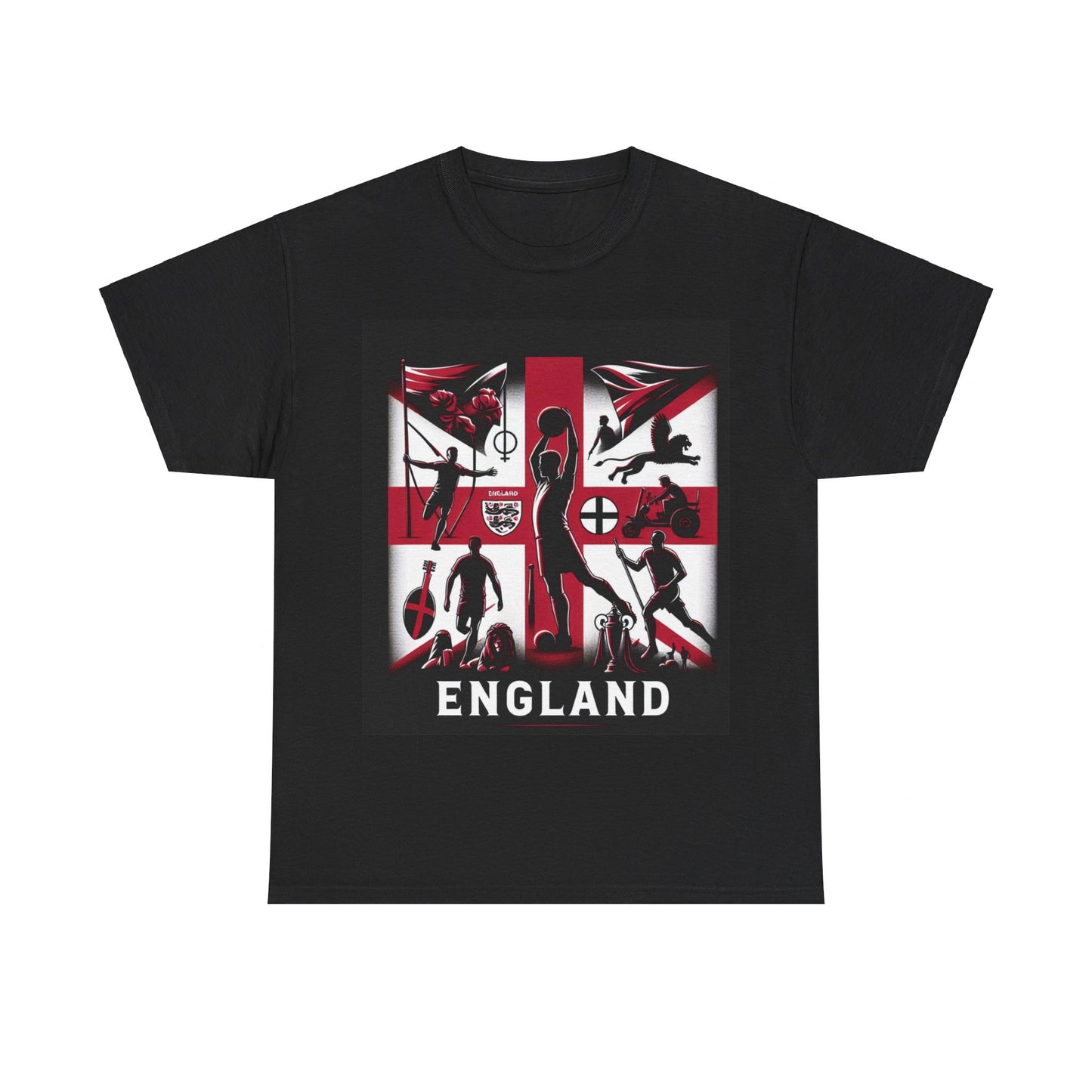 Flag Village England Sporting Flag T-SHIRT Heavy Cotton Tee GBR0005