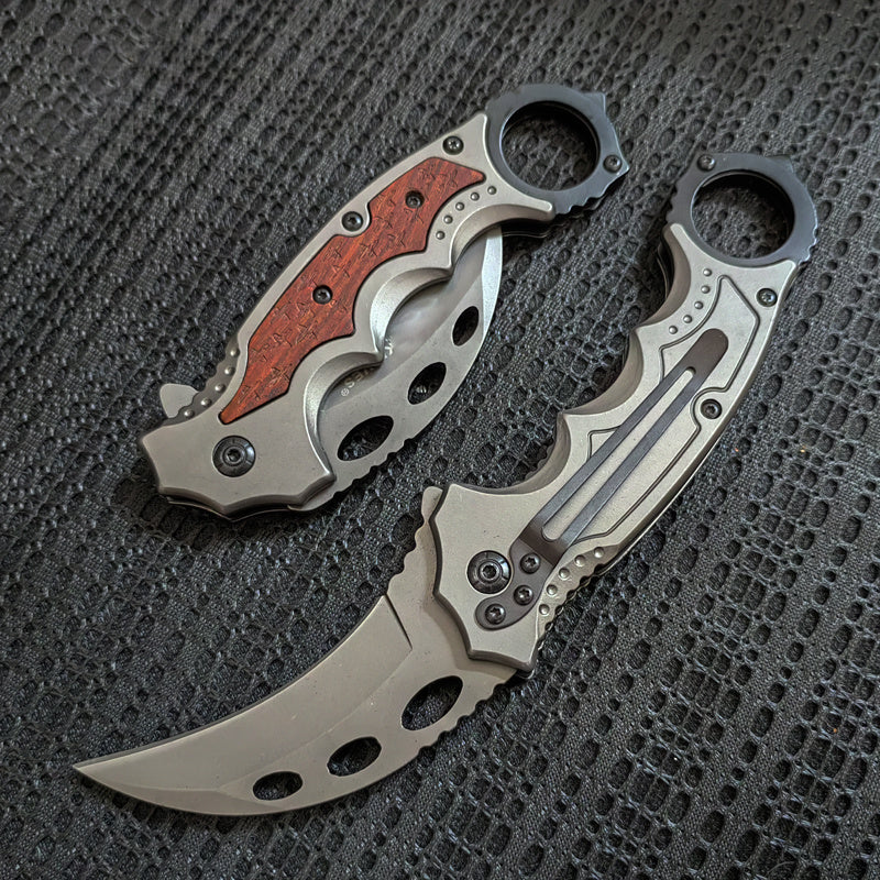 Flag Village Folding Claw Knife High Hardness Folding Knife Portable Multi-Function Split Express Knife
