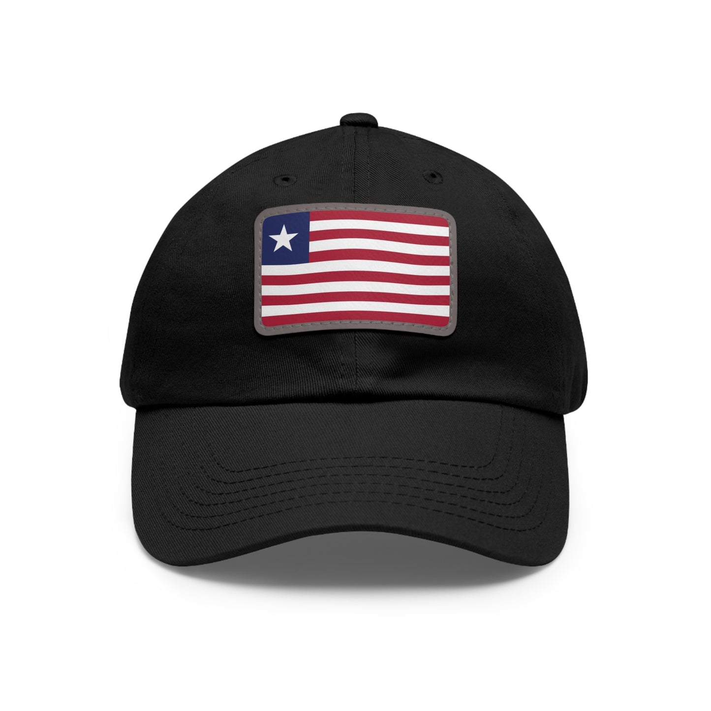 Flag Village Liberia Flag Hat Cap with Leather Patch