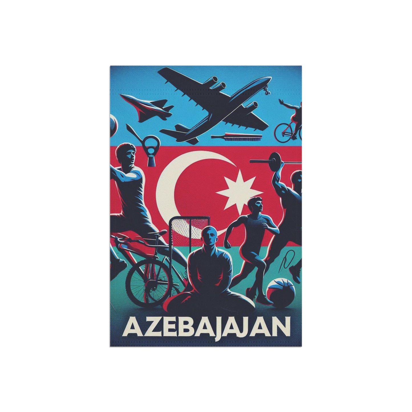 Flag Village Azerbaijan Flag Sporting Garden & House Banner AZE0004