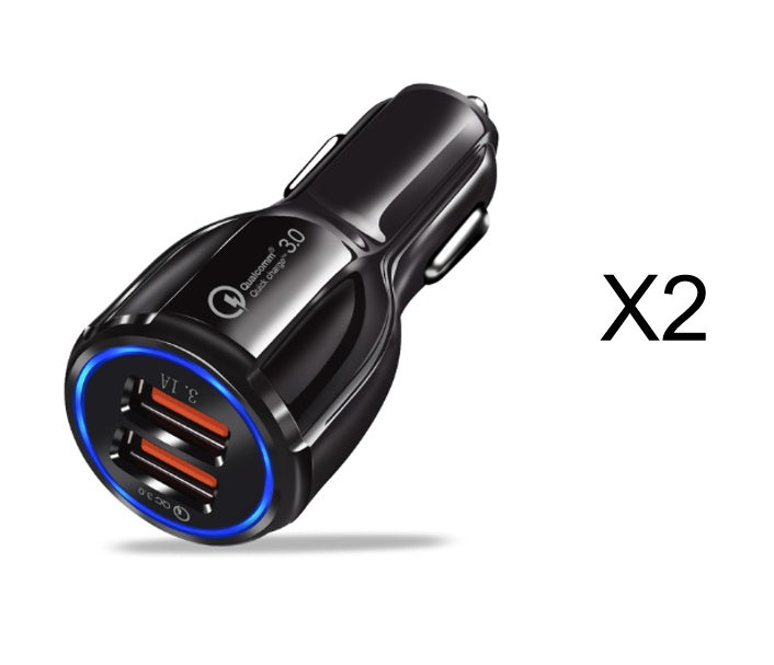 Flag Village Auto Tools Quick Charge 3.0 Car Charger For Mobile Phone Dual Usb Car Charger Qualcomm Qc 3.0 Fast Charging Adapter Mini Usb Car Charger