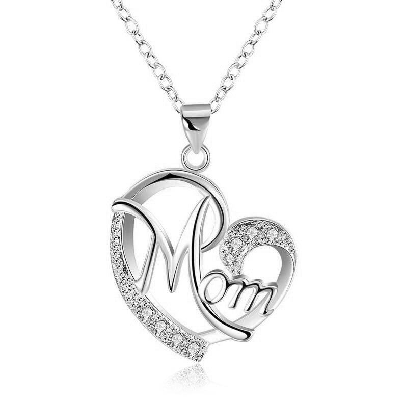 Flag Village European And American Women's Necklaces Mom Color Separation Heart-shaped Diamonds Wish Explosive Mother' Day Gifts Across The Border