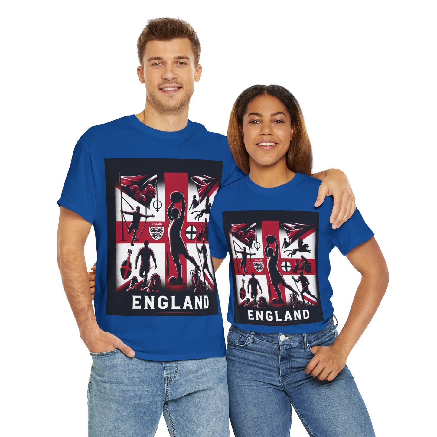 Flag Village England Sporting Flag T-SHIRT Heavy Cotton Tee GBR0005