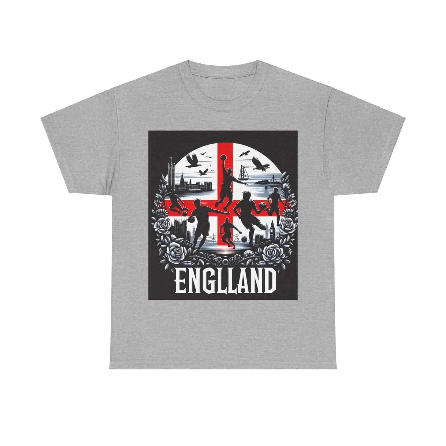 Flag Village England Sporting Flag T-SHIRT Heavy Cotton Tee GBR0010