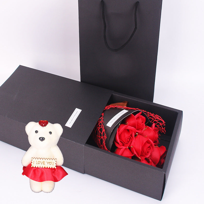 Flag Village 7 Rose Soap Bouquet Gift Box Birthday Gift