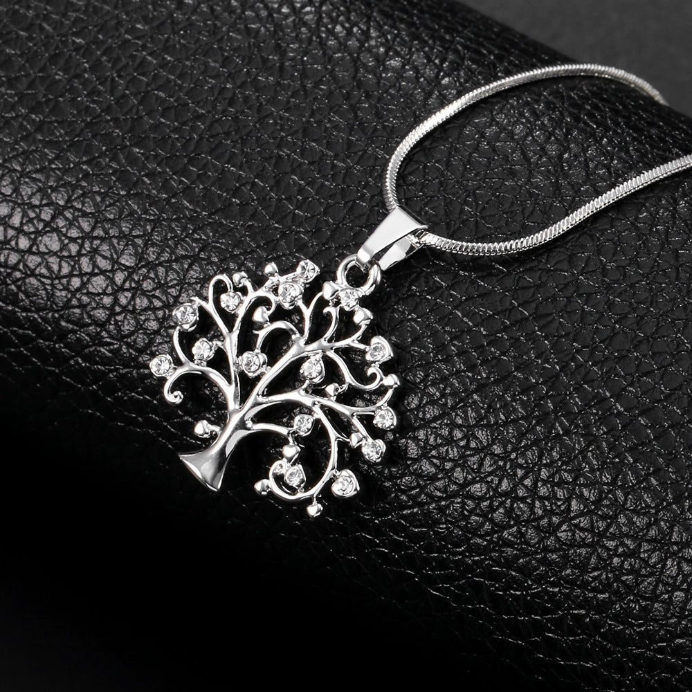 Flag Village Big Tree Of Life Pendant Necklaces Drilling CZ Zircon Multi Layers Chains Long Necklace Jewelry Gifts For Her