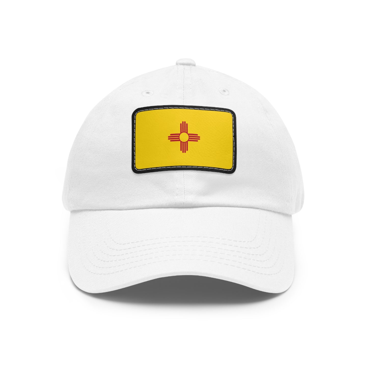 Flag Village USA New Mexico State Flag Hat Cap with Leather Patch