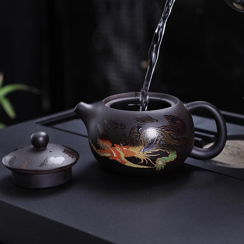 Flag Village Handmade Fengming Teapot Single Teapot Ceramic Household Tea Set Gift Box