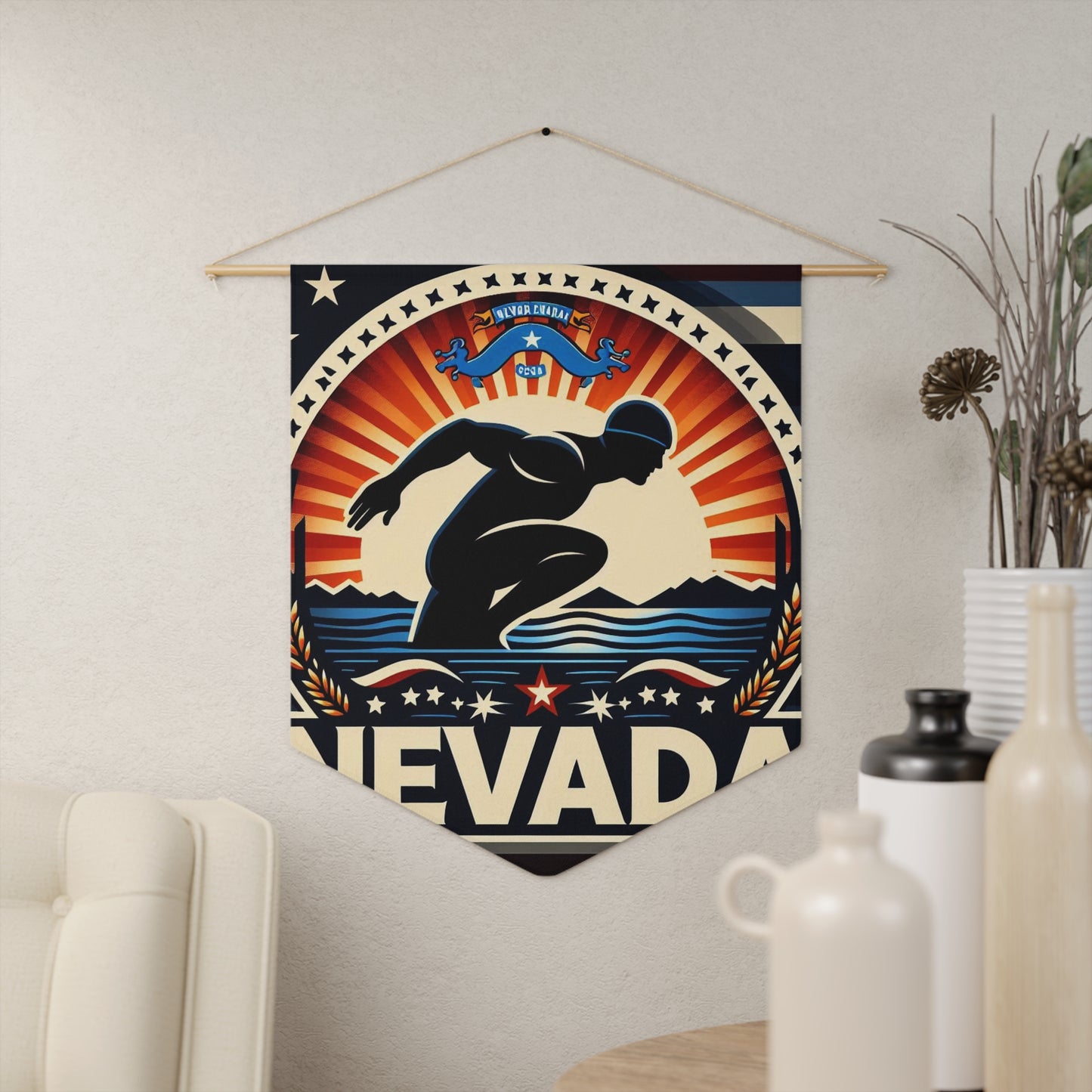 Flag Village Nevada State Flag Pennant Sporting Home Wall decoration NV0002
