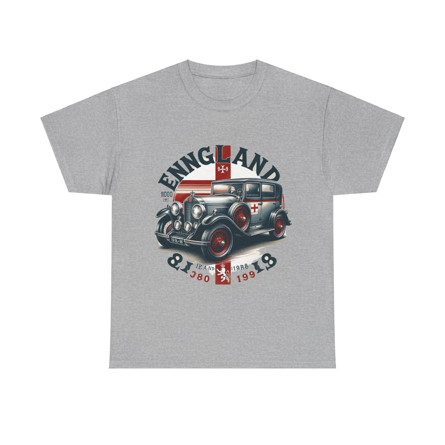 Flag Village UK Vintage Car Flag T-SHIRT Heavy Cotton Tee UK0016