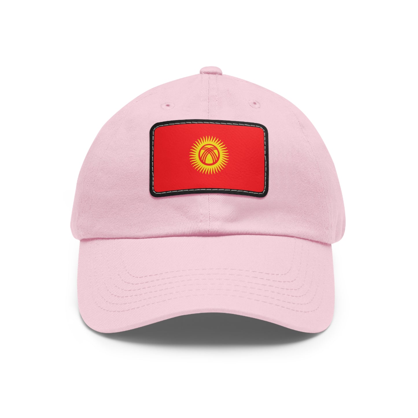 Flag Village Kyrgyzstan Flag Hat Cap with Leather Patch
