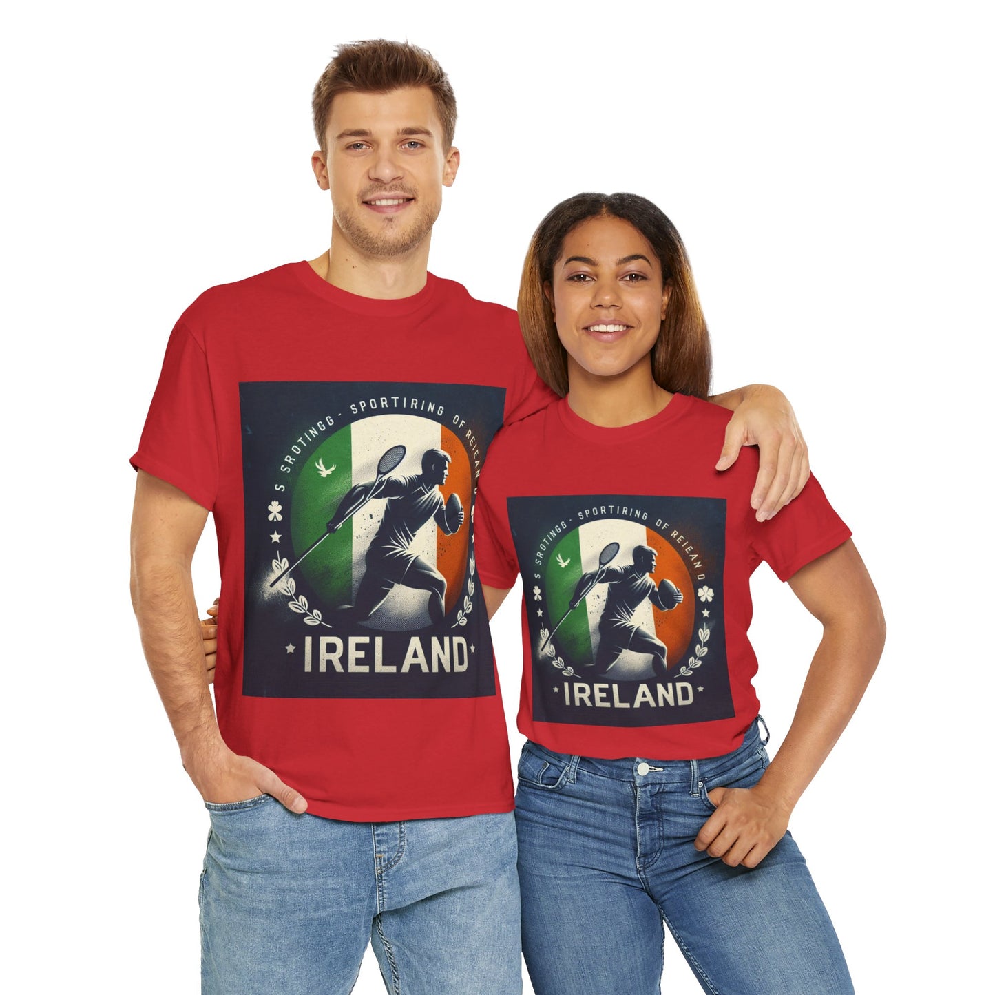 Flag Village Ireland Sporting Flag T-SHIRT Heavy Cotton Tee IRL0003